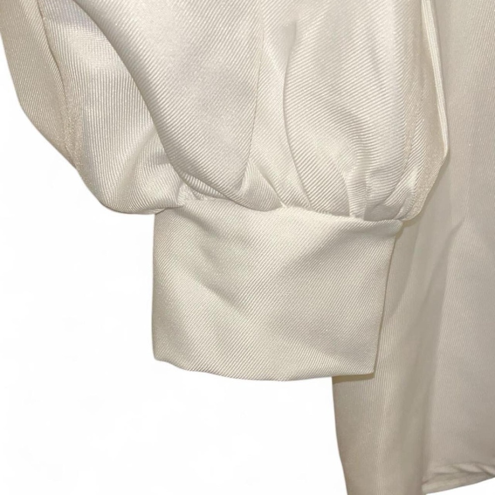 PrettyLittleThing White Button-Front Ruffle Dress… - image 3